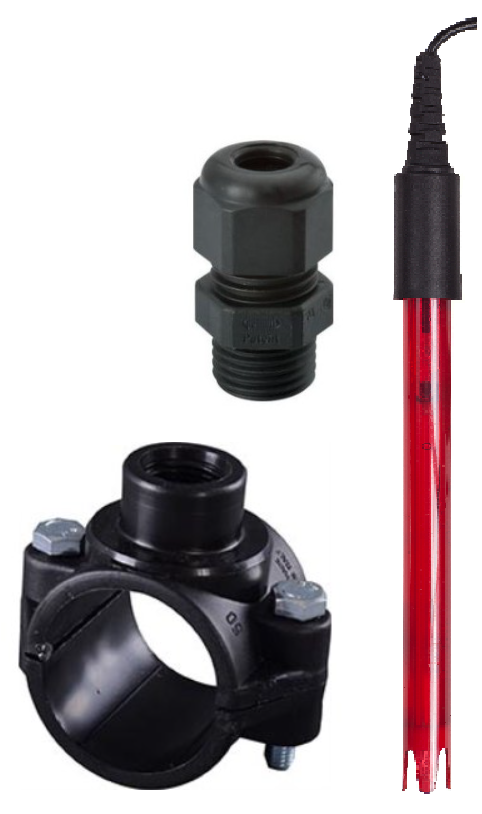 RX-sonde platin + tilslutningssadel + forskruning, gør-det-selv-sæt