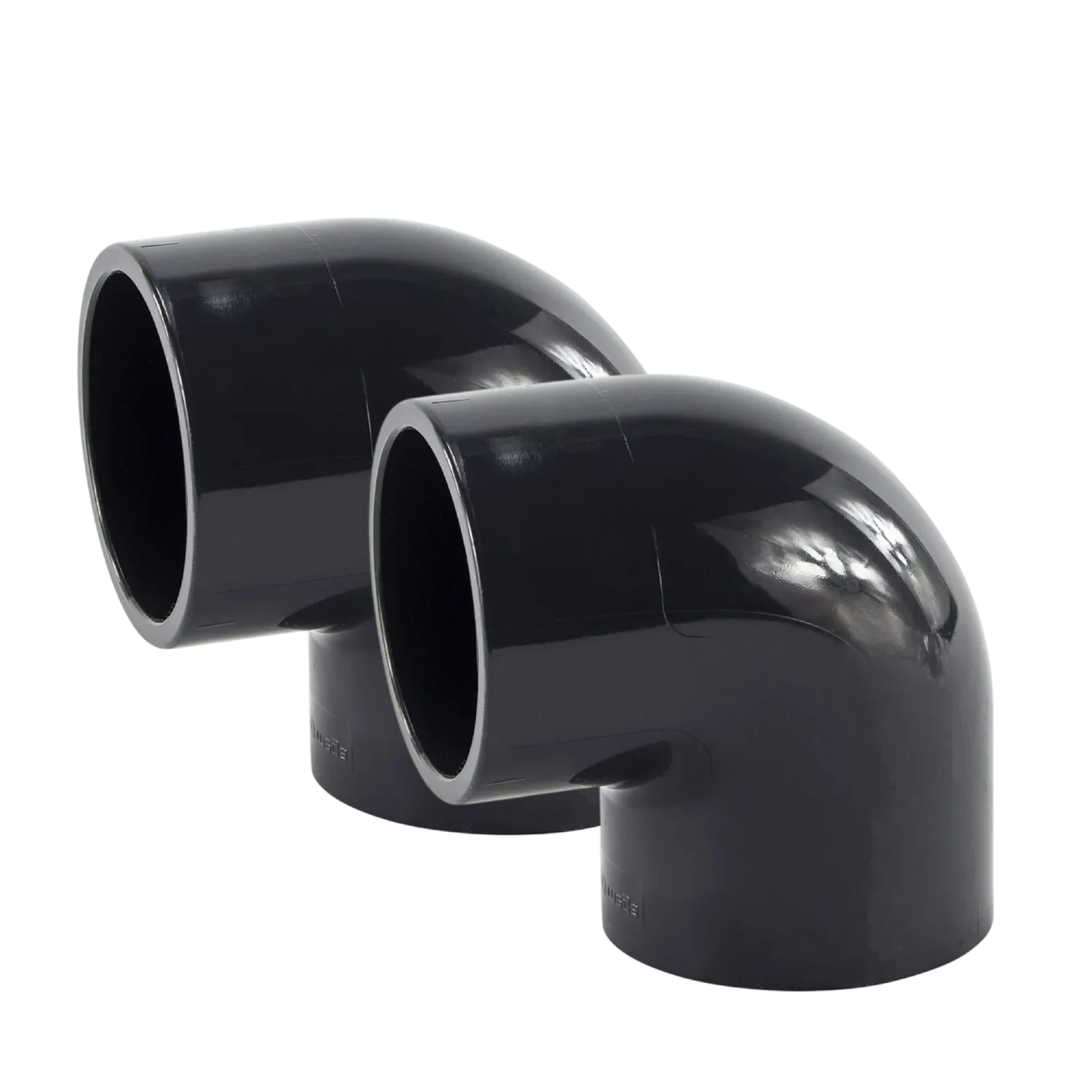 2x PVC knæ 90° 50 mm – 10 bar trykrør (2 stk.)