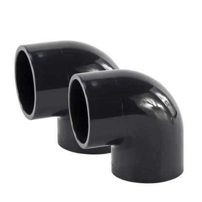 2x PVC knæ 90° 50 mm – 10 bar trykrør (2 stk.)
