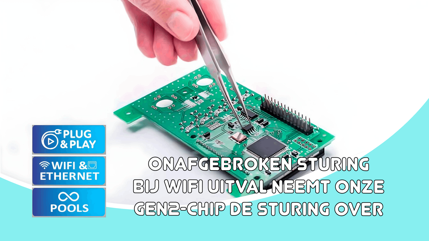 Saltelektrolyse HS gør-det-selv-sæt med pH- og RX-regulering – svømmebassin op til 100 m³