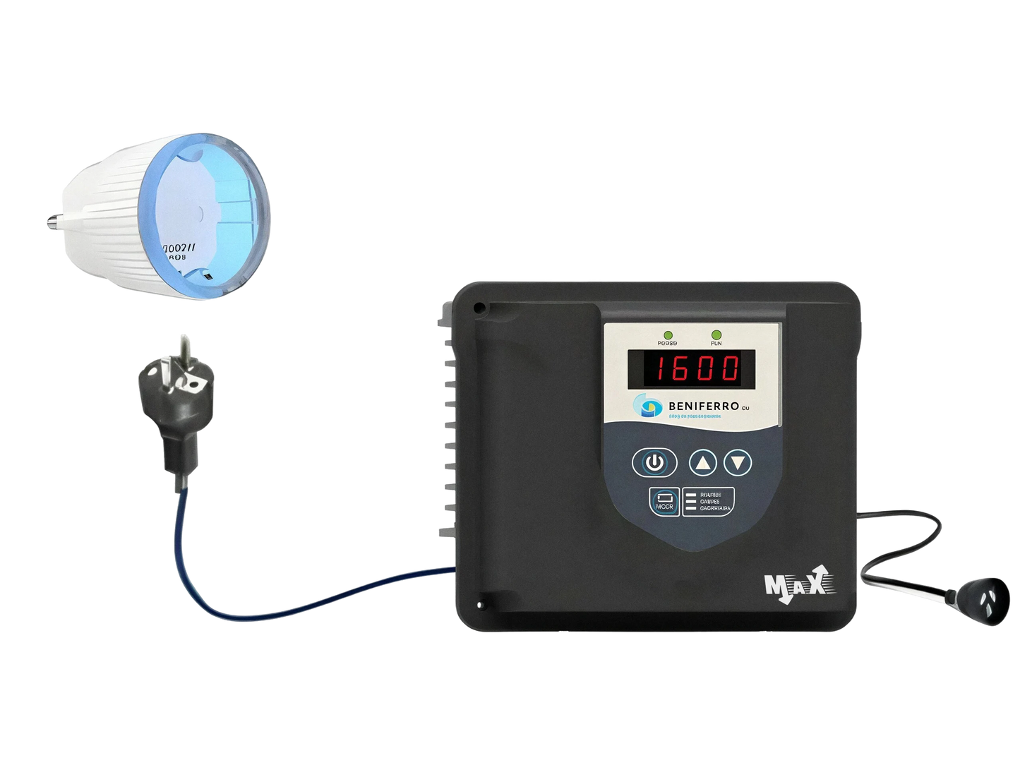 Wifi-styret MaX frekvensomformer IP20 230V - 1,12 kW (1,5 HK)