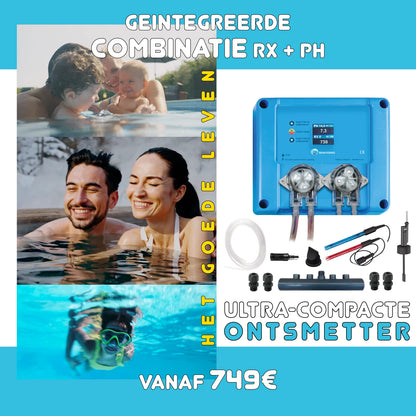 Kompakt 12V doseringsenhed til flydende klor / pH - Pool TWIN COMBO  - gør-det-selv sæt - pool/spa 1 til 150 m³