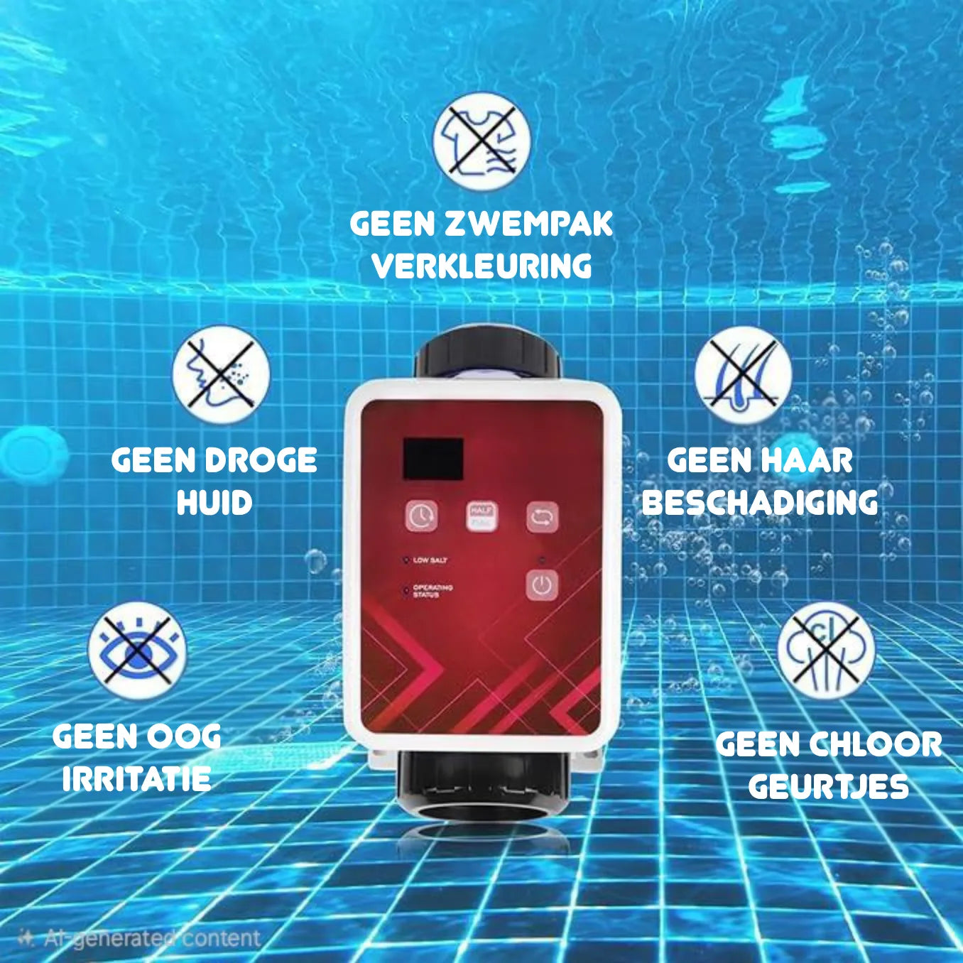 SR Saltelektrolyseenhed - swimmingpool op til 135 m³