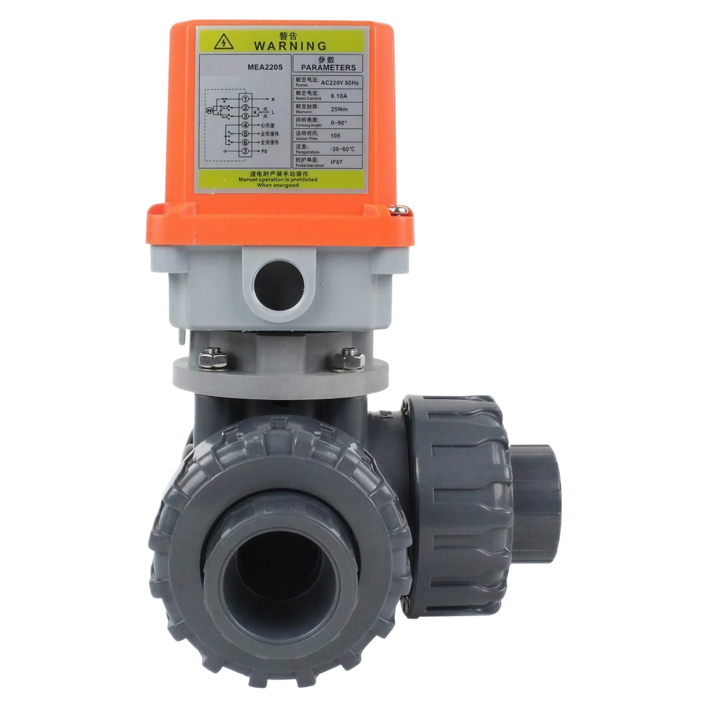 Automatisk 3-vejsventil 50/63 mm L boring med BENISOL temp kontrol - plug & play