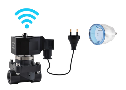 Solenoid 2-vejs-ventil 1,5 tommer V 230V - muligheder åben/lukket | inkl./ekskl. WiFiPOOL-tilslutning