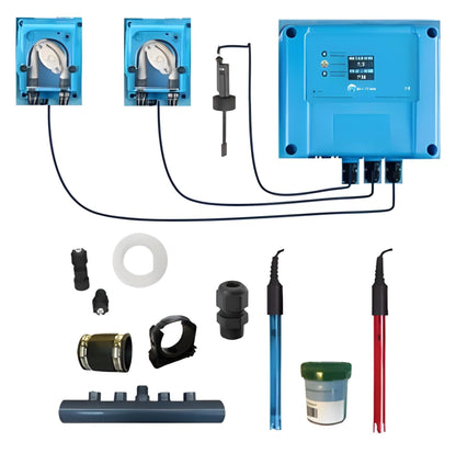 Doseringsapparat til flydende pH- og klorregulering – gør-det-selv-pakke til svømmebassiner fra 10 til 150 m ³