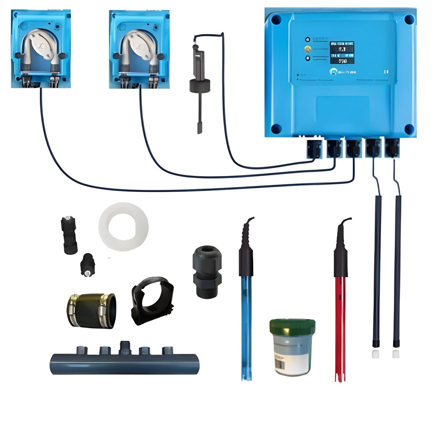 Doseringsapparat til flydende pH- og klorregulering – gør-det-selv-pakke til svømmebassiner fra 10 til 150 m ³