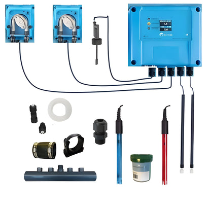 Doseringsapparat til flydende pH- og klorregulering – gør-det-selv-pakke til svømmebassiner fra 10 til 150 m ³