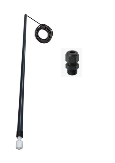 Niveaureguleringssæt to-tråds til klor-/syre-/basetank  5 m to-trådsforbindelse og forskruning