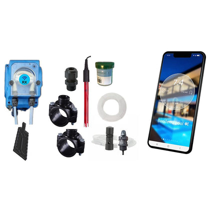 WiFiPOOL RX måle og kontrollerer peristaltisk pumpe (komplet sæt)