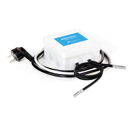 Benisol temperaturregulator plug&play inkl. temp. sensorer, temp. inert og tilslutningssadel