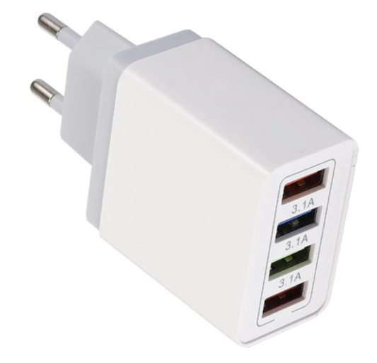 USB-transformatorstik - 4 tilslutninger