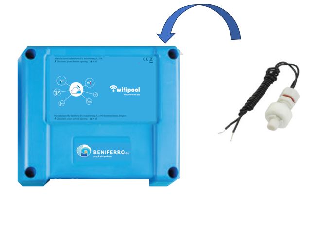 Ekstra niveaumåling til svømmebassin på CONNECT PRO måle- og kontrolboks