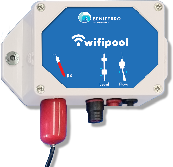 WiFiPOOL-modul RX (Redox )- Flow - Niveau