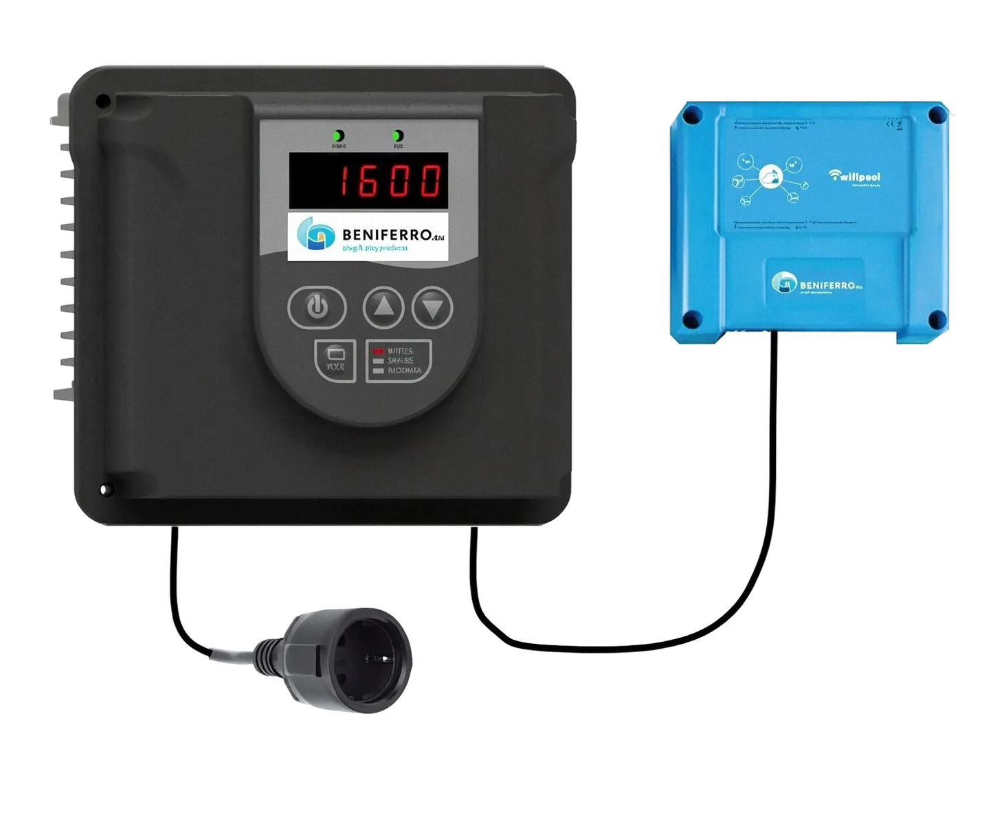 MaX Frekvensomformer IP20 230V med WiFiPOOL CONNECT PRO-controller - 1,12 kW (1,5 HK)