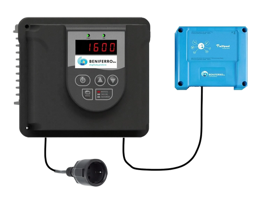 MaX Frekvensomformer IP20 230V med WiFiPOOL CONNECT PRO-controller - 1,12 kW (1,5 HK)
