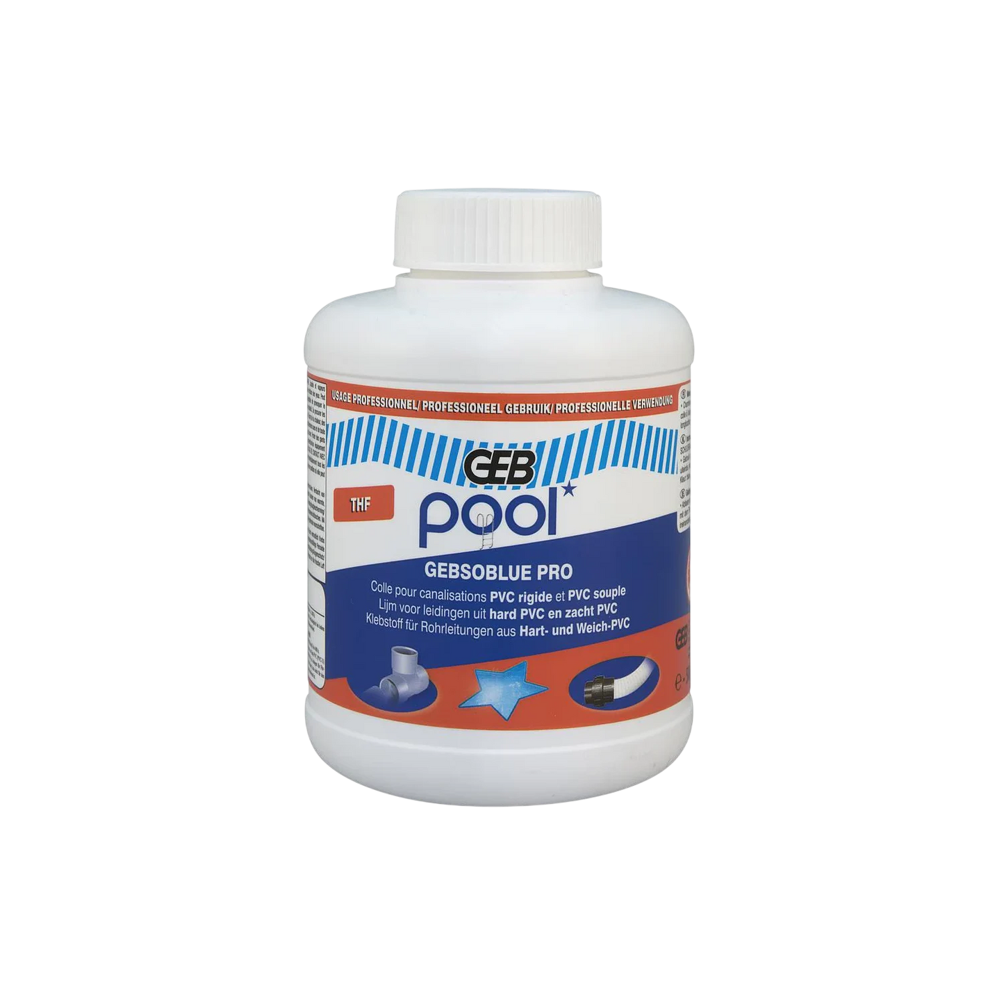Professionel PVC-trykklæbemiddel med THF 500ML