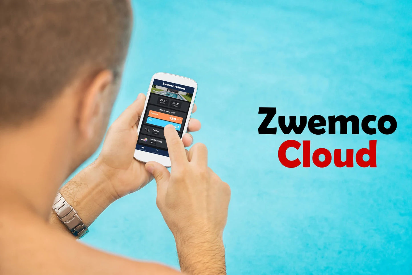 Pool Twin PRO ZwemcoCloud - flow-/niveaukontakt - 2 temp.sond., 2x 220V stik - pool op til 150m³